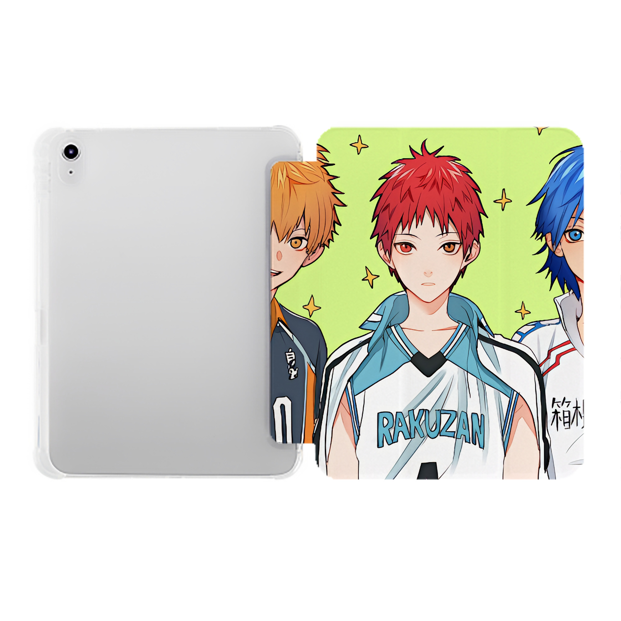 （画像用） ハイキュー!! Haikyu!! IPad ケース ペン収納付き 三つ折りスタンド PUレザー×シリコン 対応機種9.5/10.5/10.9インチ